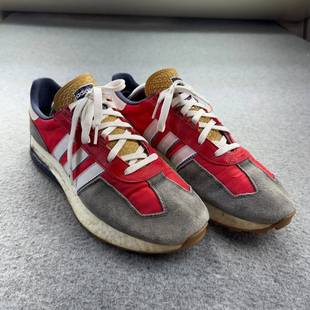 Adidas Retropy E5 Men's 11 Red Gray GY4487 Suede Sneakers Retro Gum Sole Boost